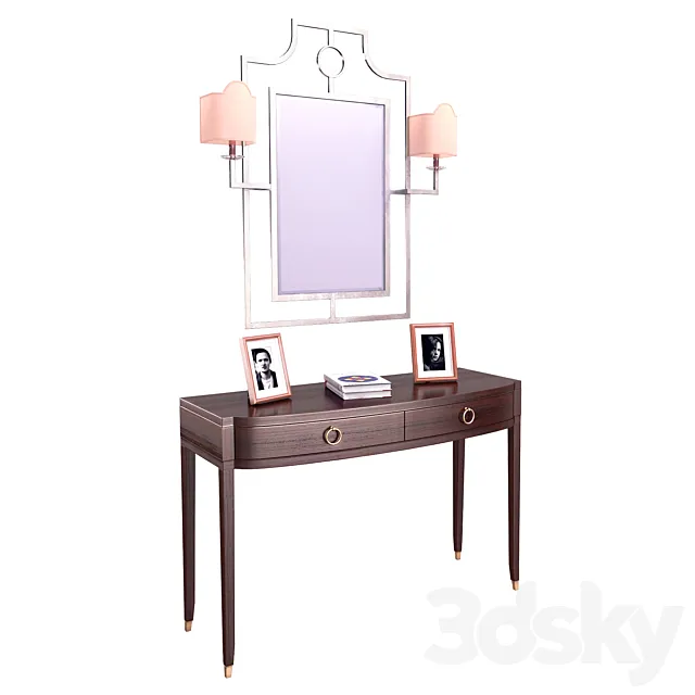 Dressing table. mirror with sconce 3DModel