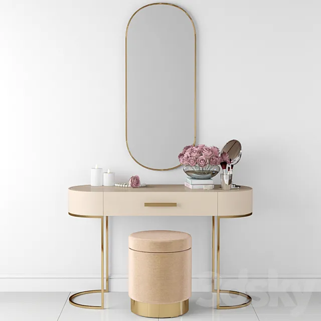 Dressing table of Elegant from Cazarina 3D Model Dressing table of Elegant from Cazarina 3D Model