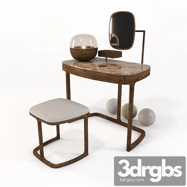 Dressing table porada maskara coiffeuse 2 3D Model Download
