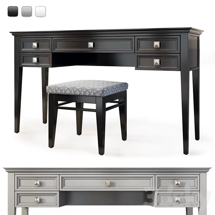 Dressing table RFS Brooklyn. Dressing table by MebelMoscow 3D Model
