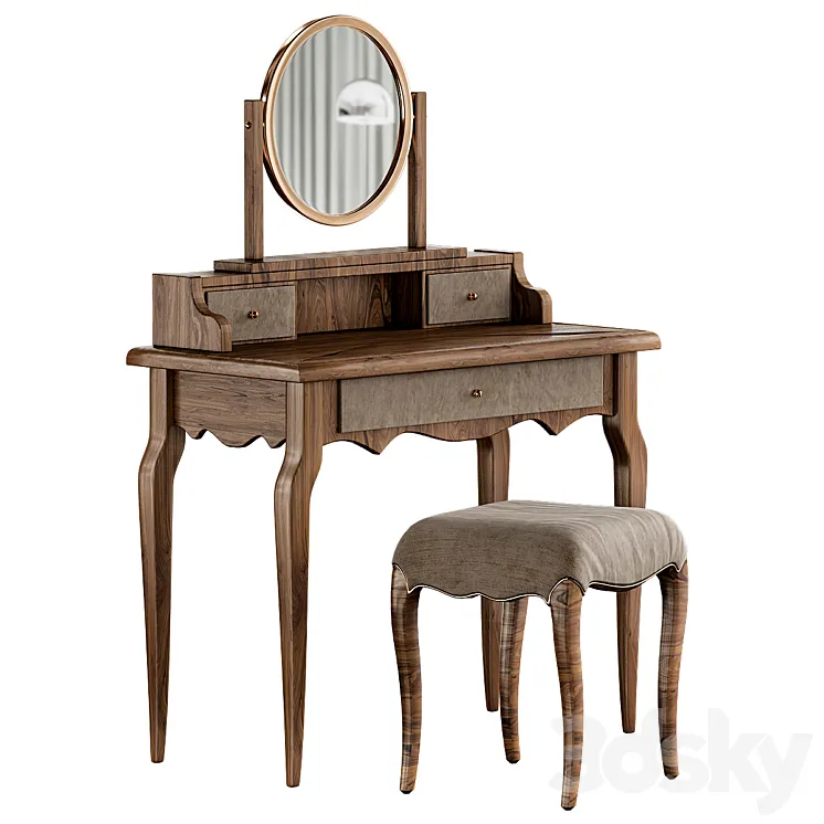 Dressing table Sienna Mirror casa Tocador pequeno 3D Model Free Download
