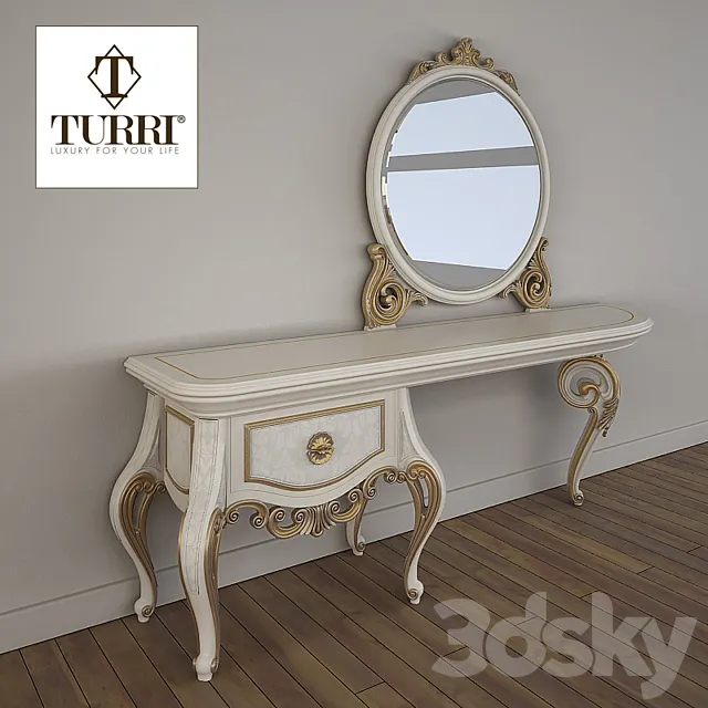 Dressing table Turri Baroque TC153L 3DModel