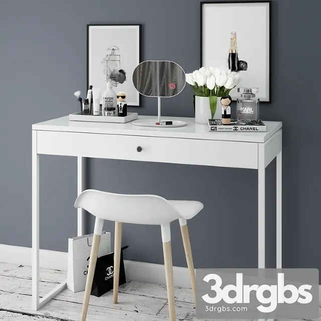 Dressing table with decoration 2 3D Model Download