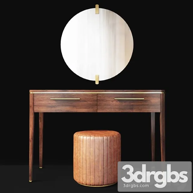 Dressing Table With Mirror Room Vanity By Enza Home 1 3D Model Download