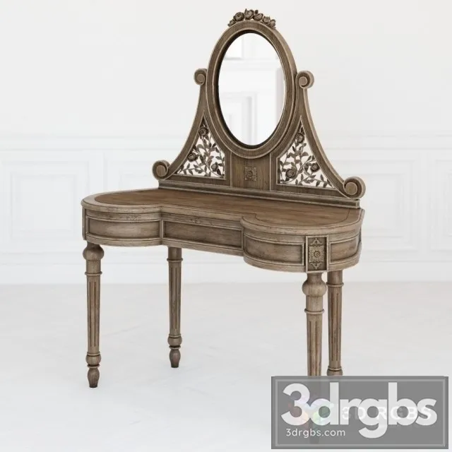 Dressing Table Wonder Wood 3D Model Download