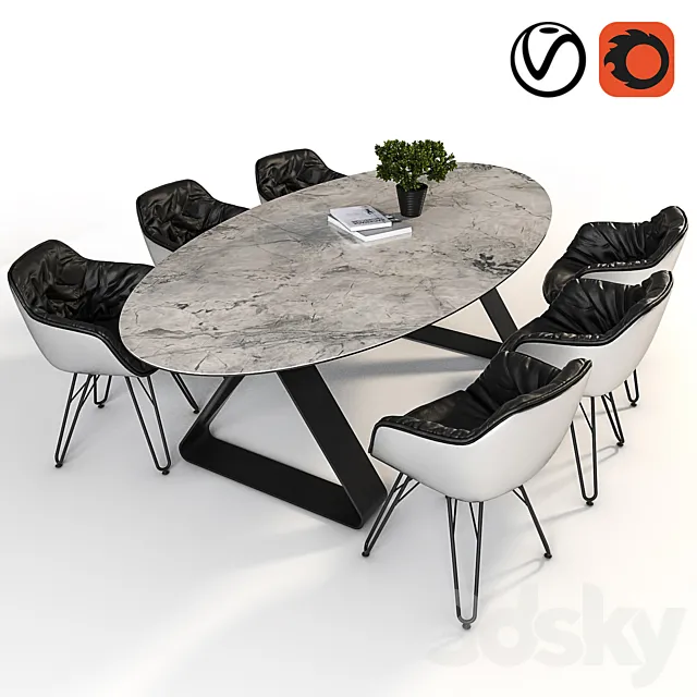 Dressy Lap and Stay table 3D Model