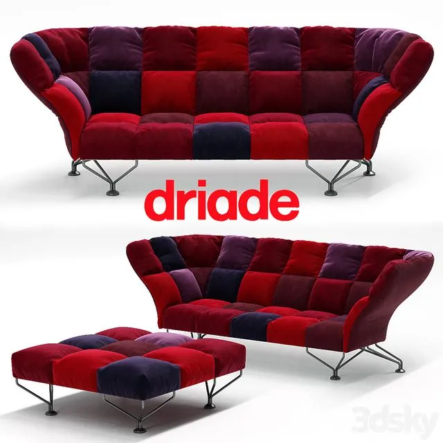 Driade 33 Cuscini Sofa 3D Model Driade 33 Cuscini Sofa 3D Model