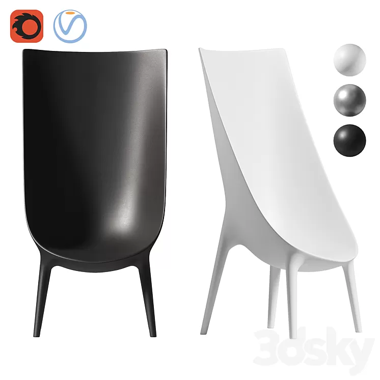 Driade outin armchair 3D Model Driade outin armchair 3D Model