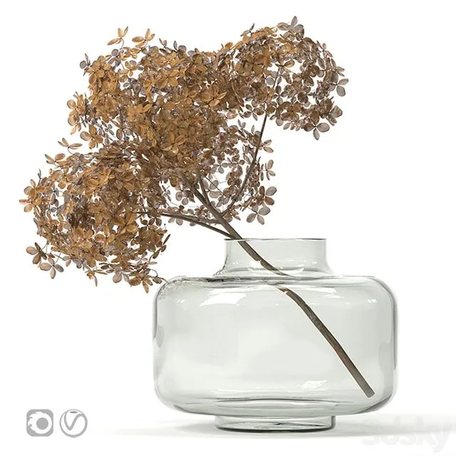 Dried flower vase 3D Model Dried flower vase 3D Model