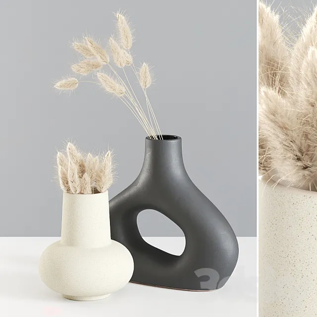 Dried Lagurus Bouquets 02 3DModel Dried Lagurus Bouquets 02 3DModel