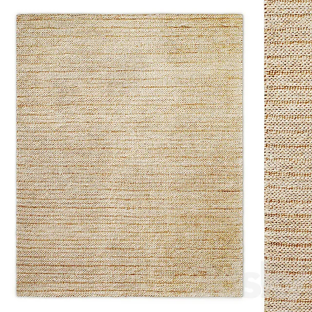 Drift Handwoven Jute Rug RH 3D Model