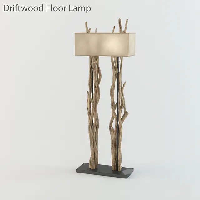 Driftwood Floor Lamp 3DModel Driftwood Floor Lamp 3DModel