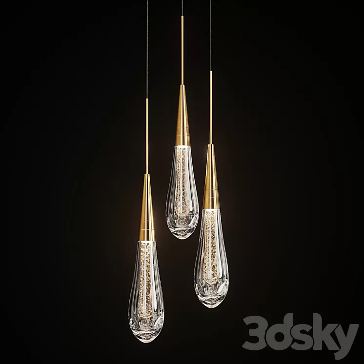 Drop shaped pendant lamp FIAL 3D Model Drop shaped pendant lamp FIAL 3D Model