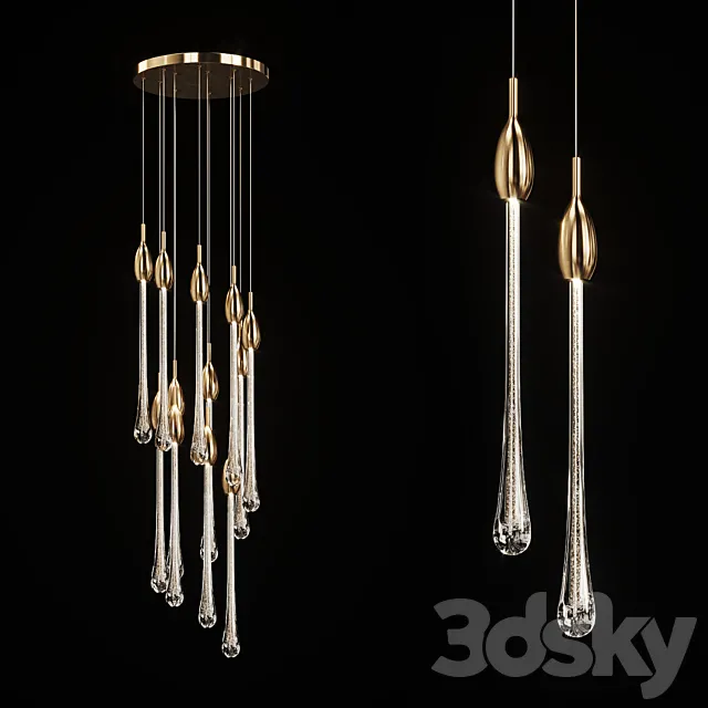 Drop shaped pendant lamp FIAL B 3DModel Drop shaped pendant lamp FIAL B 3DModel
