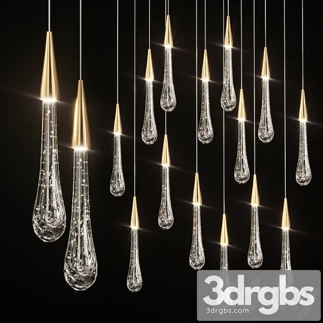 Drop shaped pendant lamp fial light 3D Model Download Drop shaped pendant lamp fial light 3D Model Download