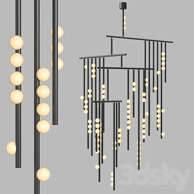 Drop system chandelier 3DModel