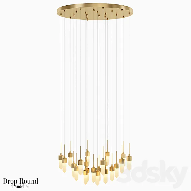 Drop_round 3D Model Drop_round 3D Model