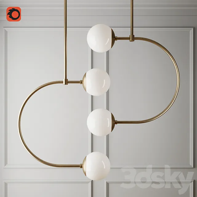 Droplight Nordic Globle Hanglamp 3D Model