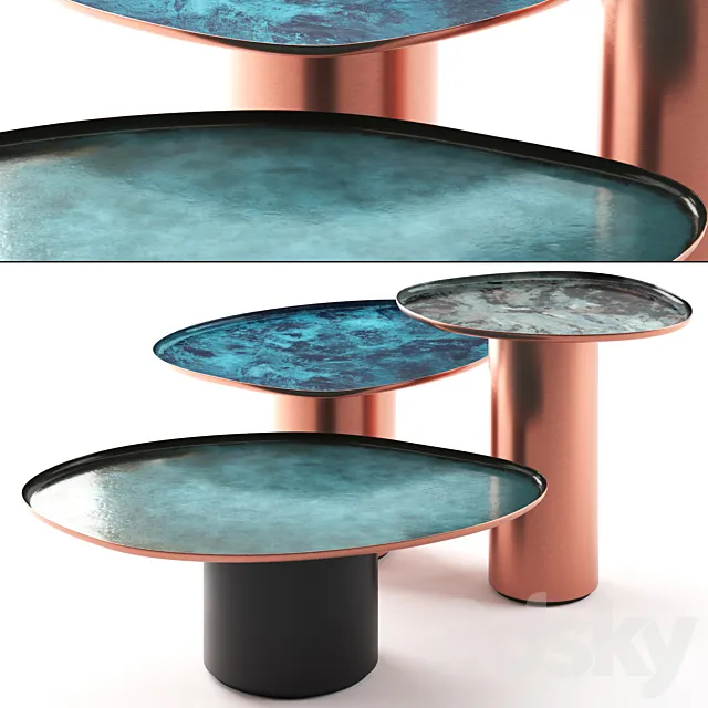 Drops Coffee Table By De Castelli 3D Model
