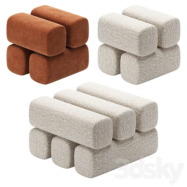 DROVA | Pouf by Woo Furniture 3D Model