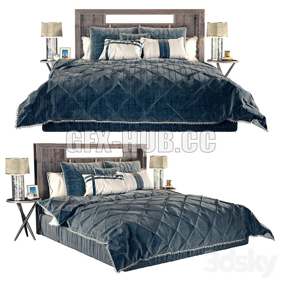 Drucilla Comforter Set HMPT1817 3D Model Drucilla Comforter Set HMPT1817 3D Model