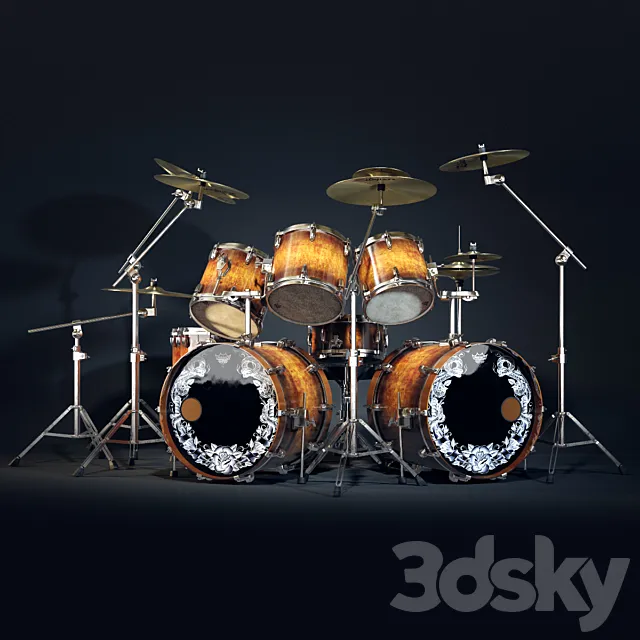 Drum kit 3D Model