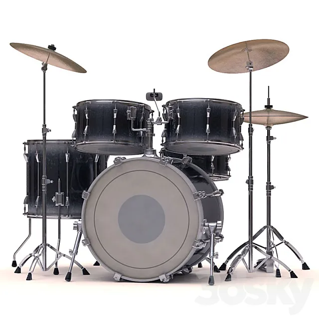 Drum set 3D Model