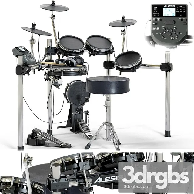 Drum Set ALESIS Surge Mesh Kit Musical Instrument 3D Model Download