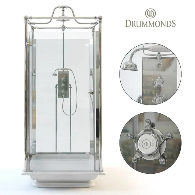 Drummonds Dad1039pr showers 3D Model Drummonds Dad1039pr showers 3D Model