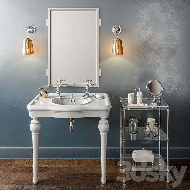 Drummonds – The Single China Windermere Vanity Basin 3DModel Drummonds – The Single China Windermere Vanity Basin 3DModel