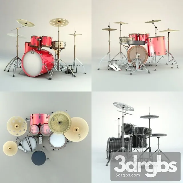 Drumms Set 3D Model Download
