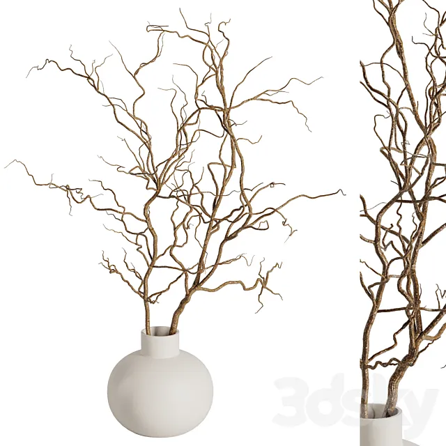 Dry branches vase Set42 3D Model