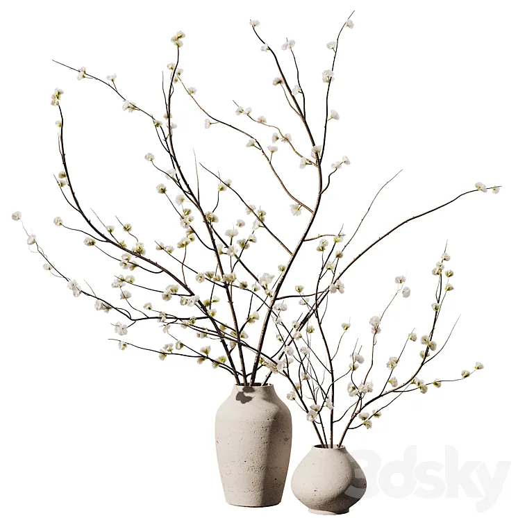 Dry Flower Branche Bouquet2 3D Model Free Download