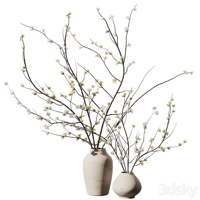 Dry Flower Branche Bouquet2 3D Model Dry Flower Branche Bouquet2 3D Model