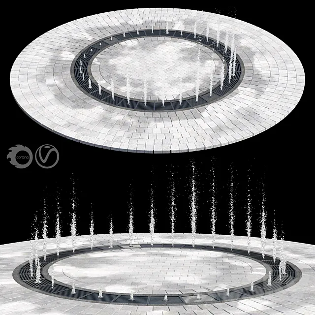 Dry fountain 2 3D Model Dry fountain 2 3D Model
