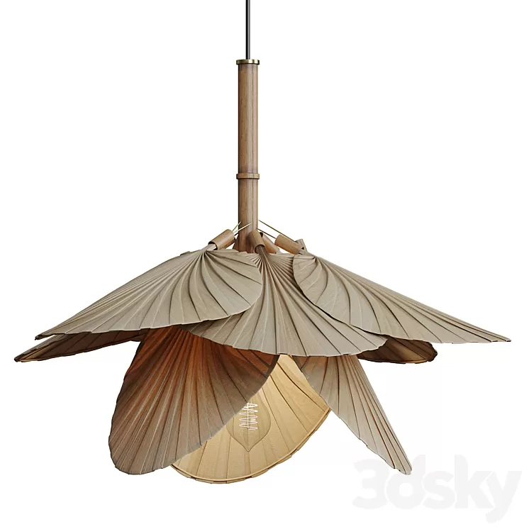 Dry leaf chandelier 3D Model Free Download