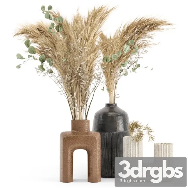 Dry plants 19 – dried plantset pampas with concrete vase Dry plants 19 – dried plantset pampas with concrete vase