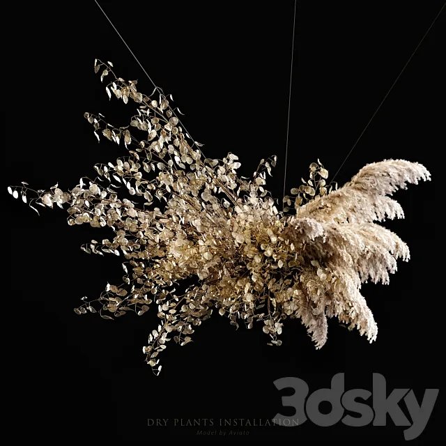 Dry plants installation 3DModel - 3DSKY Decor Helper