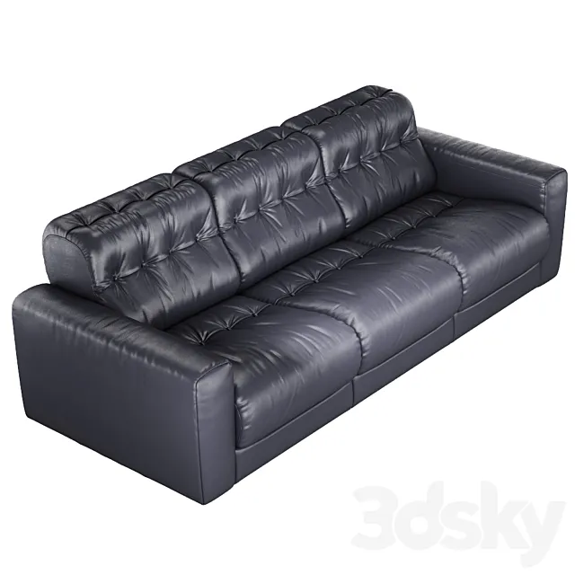 DS-40 Leather Living Room Set from De Sede 3D Model DS-40 Leather Living Room Set from De Sede 3D Model
