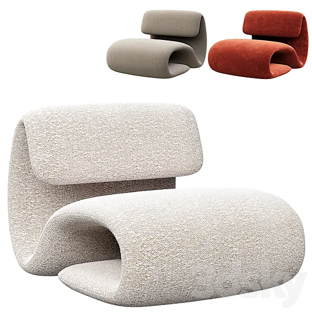DUBNA lounge chair 3D Model DUBNA lounge chair 3D Model