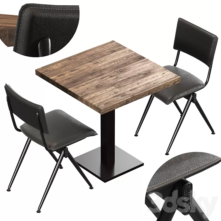 Duchbone Willow Chair and Table 3D Model Duchbone Willow Chair and Table 3D Model