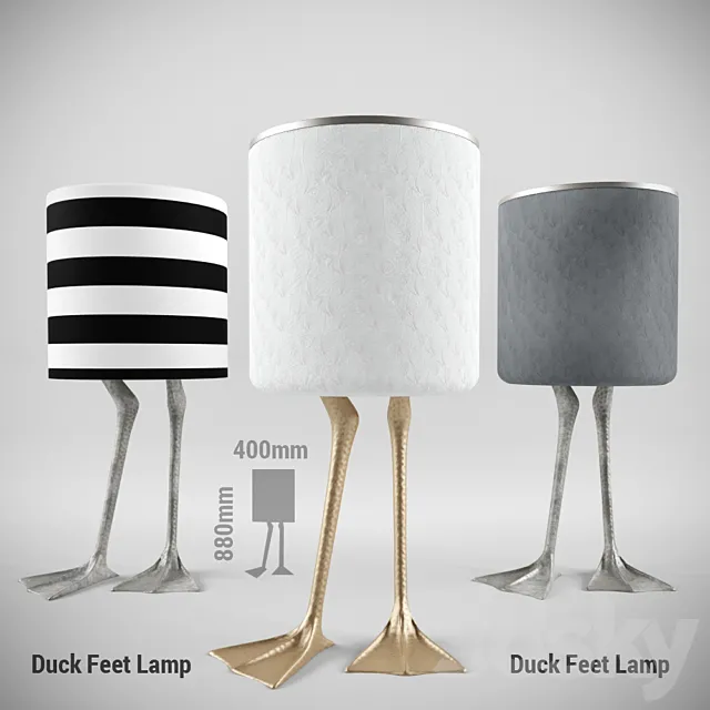 DUCK FEET LAMP 3DModel DUCK FEET LAMP 3DModel