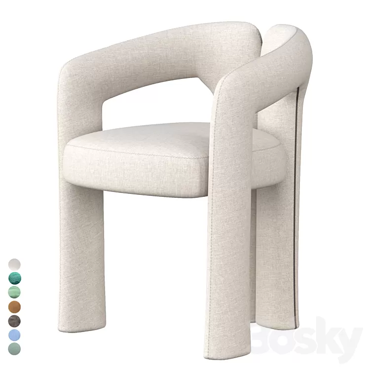 Dudet chair by Cassina 3D Model Dudet chair by Cassina 3D Model