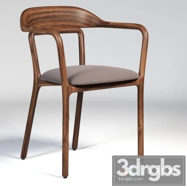 Duet Upholstered Chair 3D Model Download