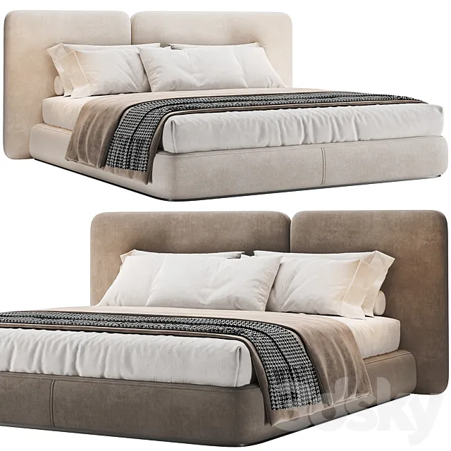 Dunes Bed 3D Model Dunes Bed 3D Model