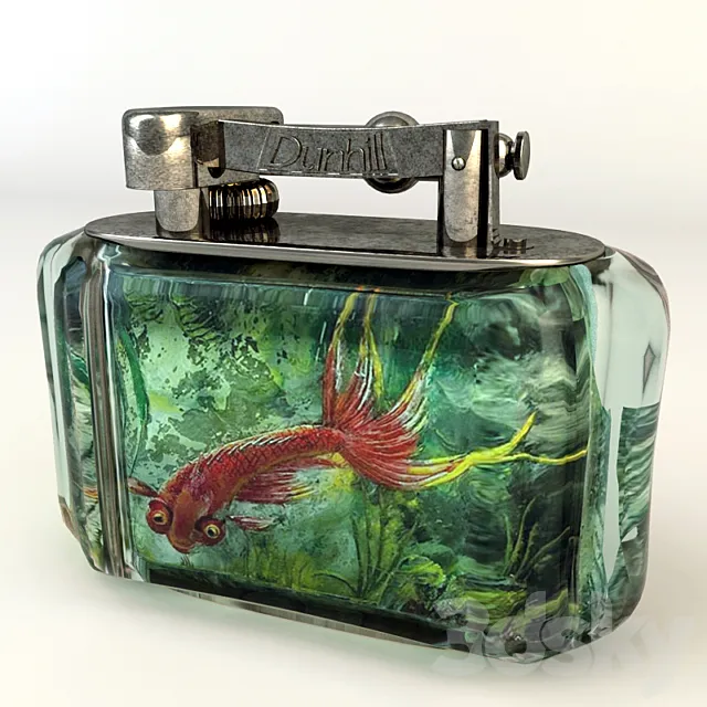 Dunhill Aquarium Table Lighter 3D Model Dunhill Aquarium Table Lighter 3D Model