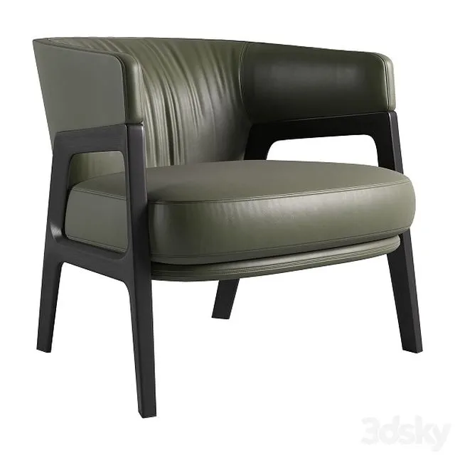 Duo Lounge Armchair by Poltrona Frau 3D Model Duo Lounge Armchair by Poltrona Frau 3D Model