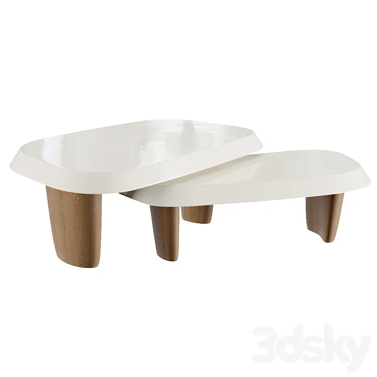 Duo Multilaque Coffee Table 3D Model Free Download