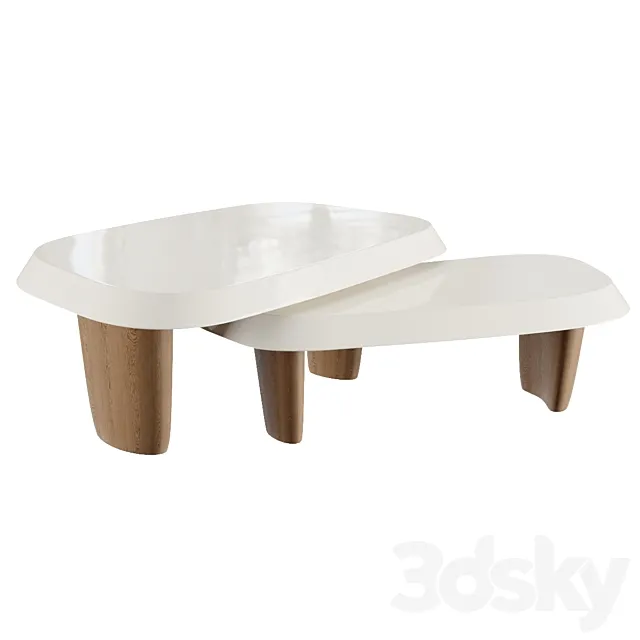 Duo Multilaque Coffee Table 3DModel
