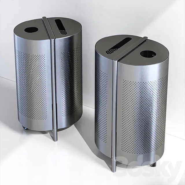 Duo recycling bin by Materia 3D Model Duo recycling bin by Materia 3D Model